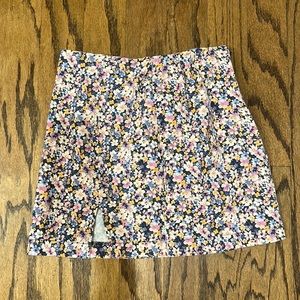 Floral midi skirt, size 6, small slit in front